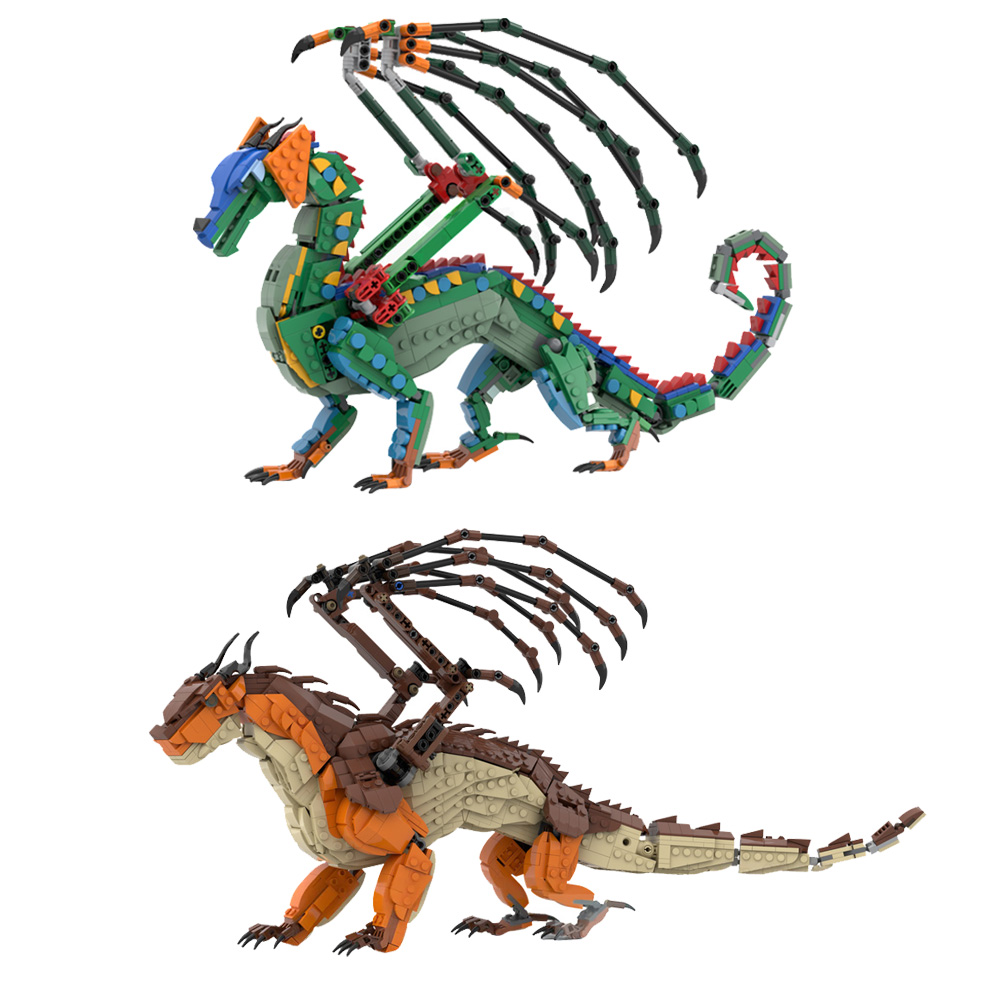 Model Kit Dragon - Blocs de construction MOC RainWing, modèle