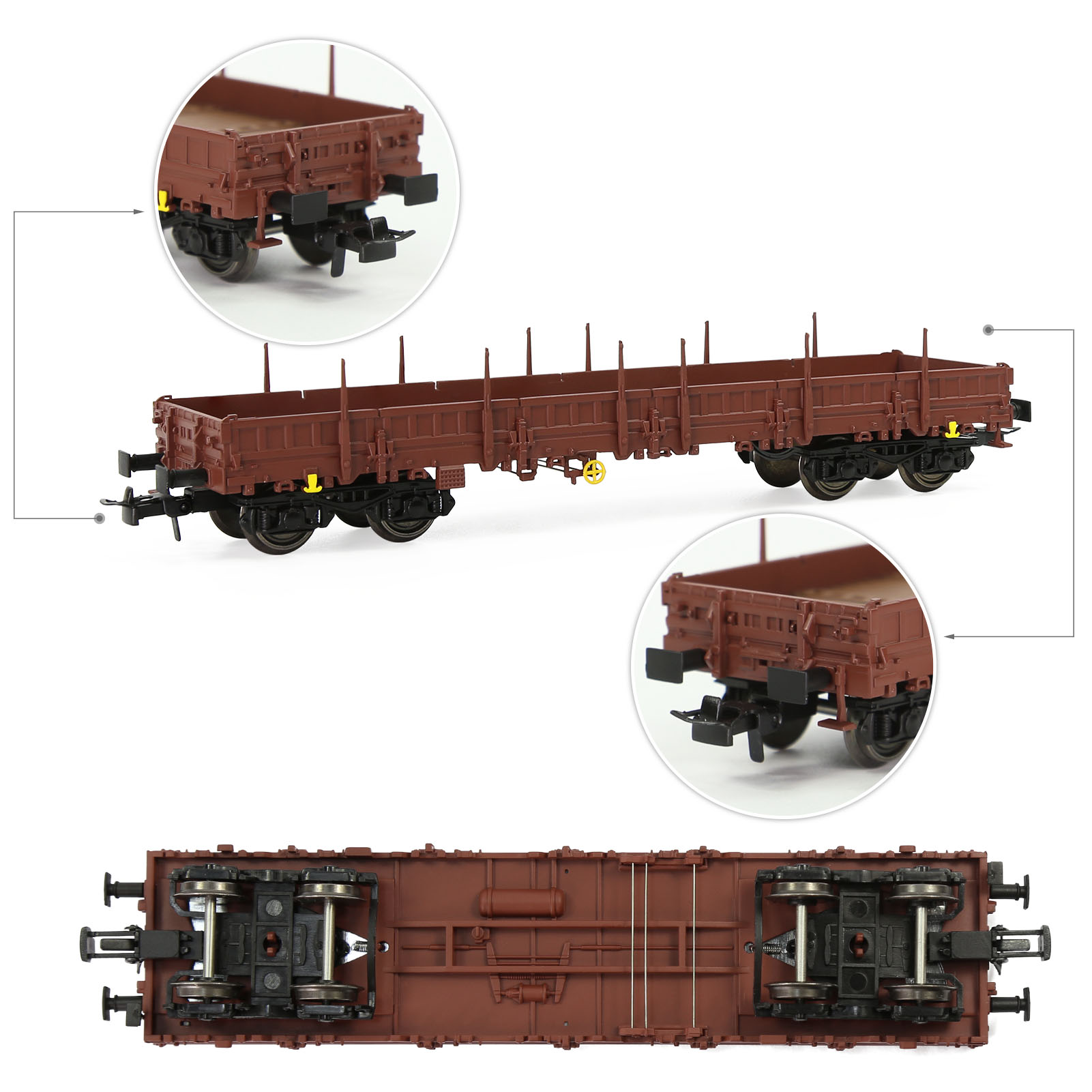 Model Kit Locomotive - 1 unité de trains Evemodel-marron peint