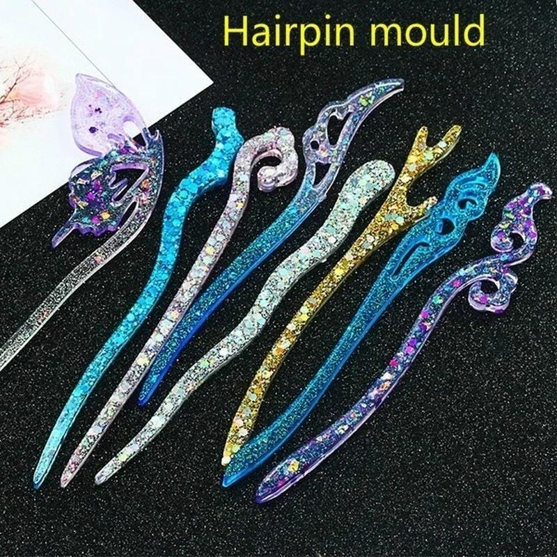 Model Kit Resin - Épingle à cheveux transparente en Silicone,
