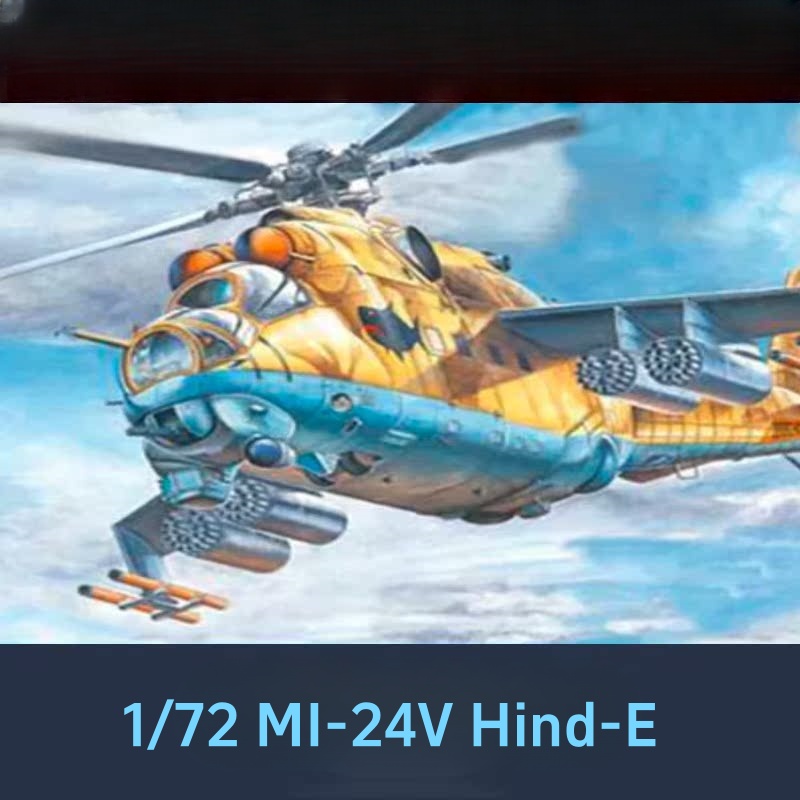 Model Kit Academy - TRUMPETER 1/72 MI-24V Hind-E hélicoptère Gunship